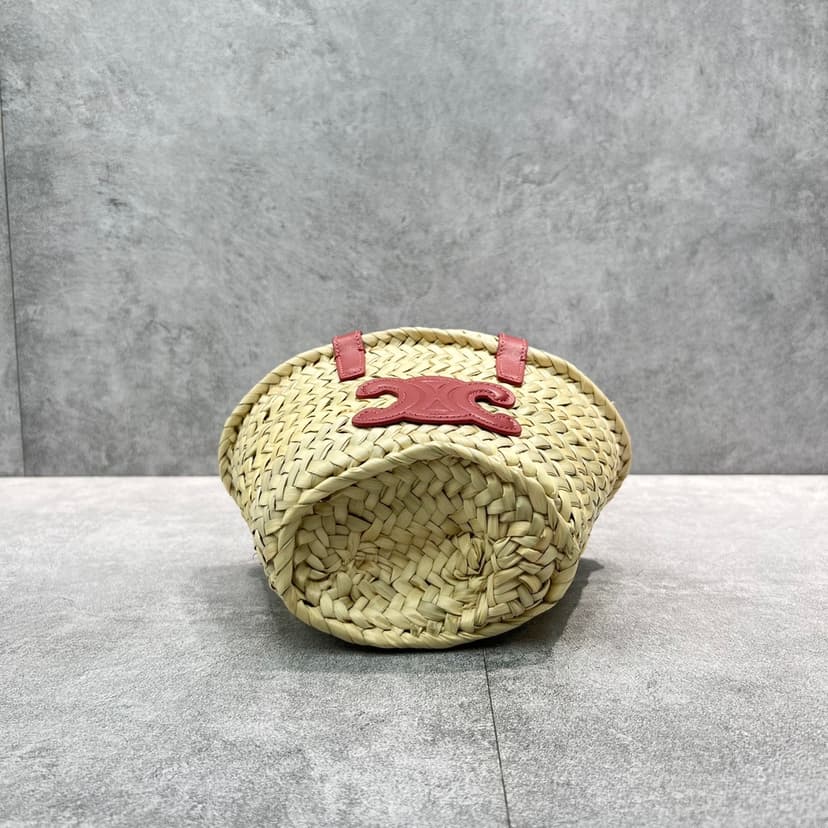 Celine Teen Triomphe Classic Pannier Tote Dark Pink