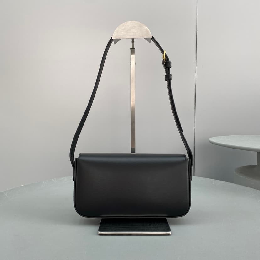 Celine Triomphe Shoulder Bag Black 194143BF4.38NO