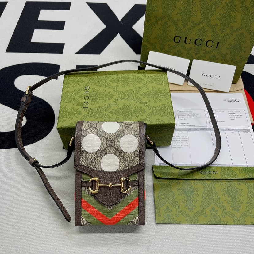 Gucci Horsebit 1955 Mini Bag Beige And Ebony 625615 UQHFG 8679