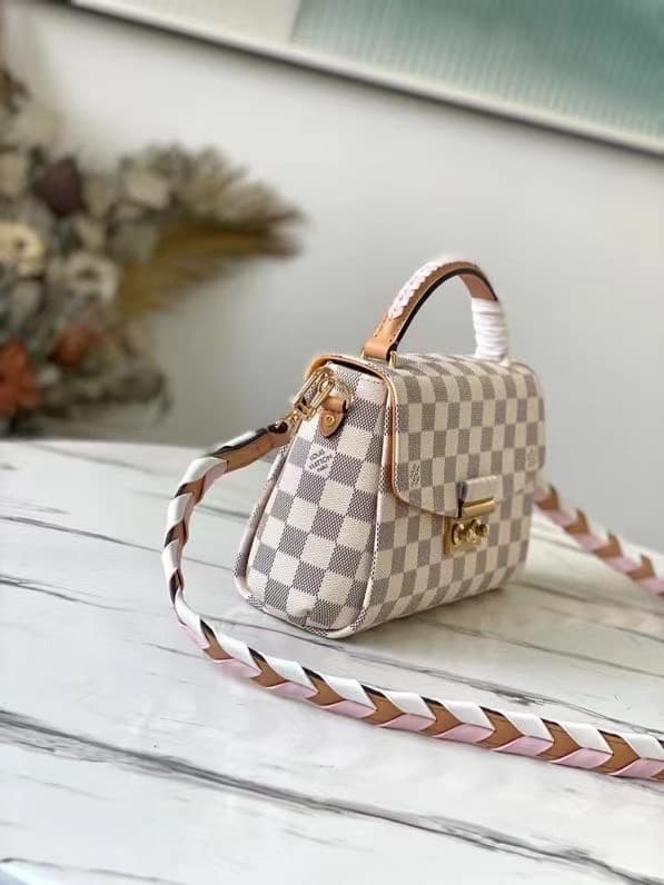 Louis Vuitton Croisette Damier Azur Canvas Pink N50053