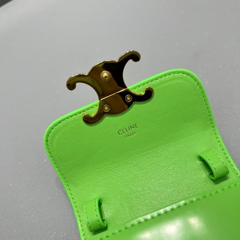 Celine Teen Triomphe Bag Green