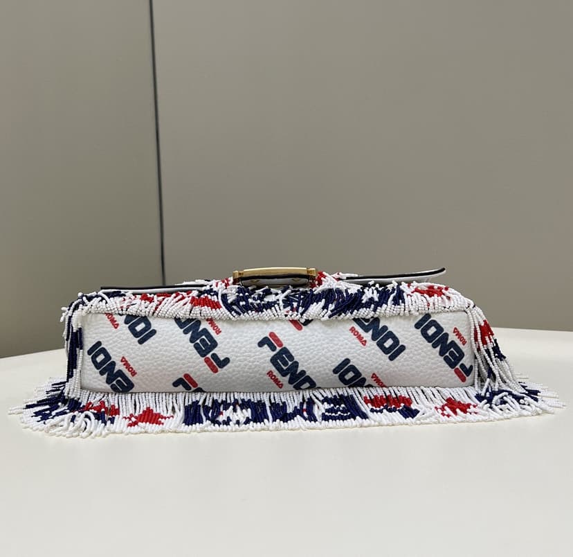 FENDI x FILA Mania Beaded Baguette Multicolour Bag