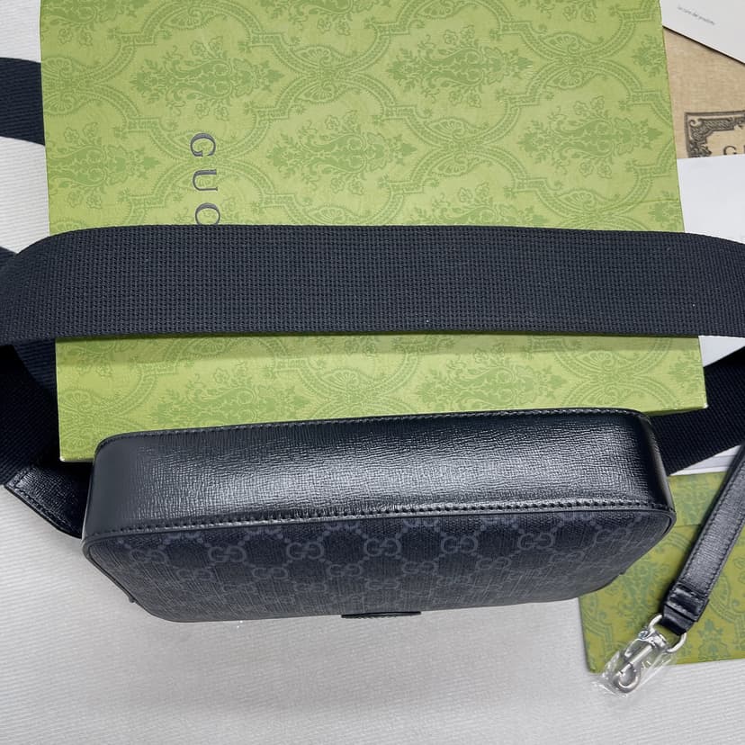 Gucci Shoulder Bag With Interlocking G Black 703468 92THF 1000