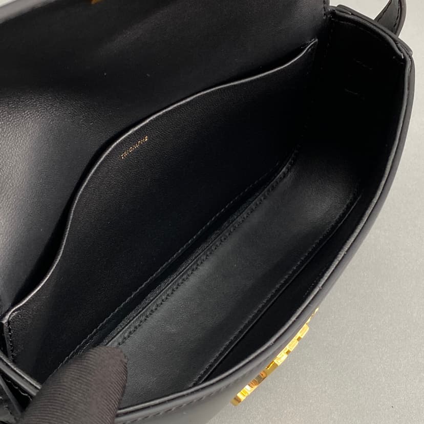 Celine Triomphe Shoulder Bag Black 194143BF4.38NO