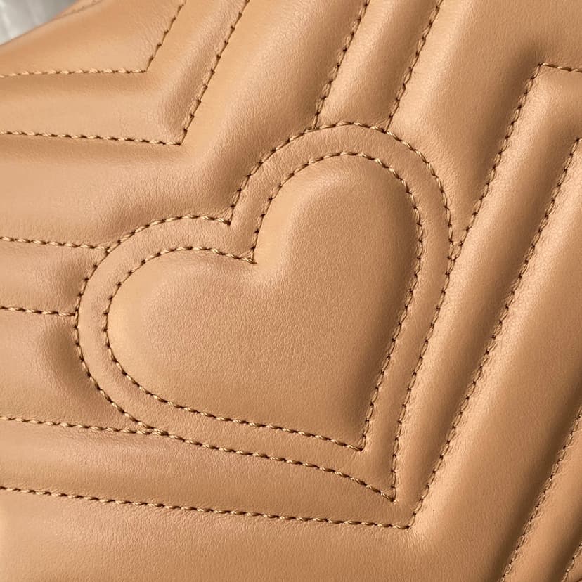 Gucci GG Marmont Mini Top Handle Bag Beige