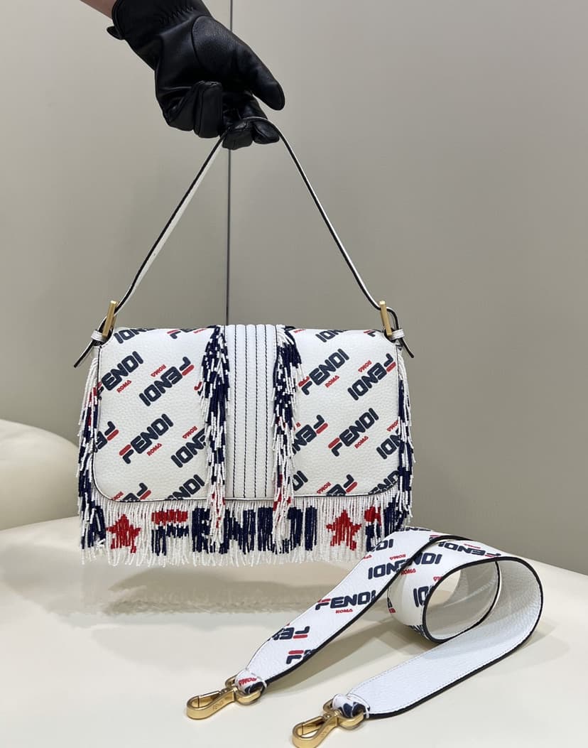 FENDI x FILA Mania Beaded Baguette Multicolour Bag