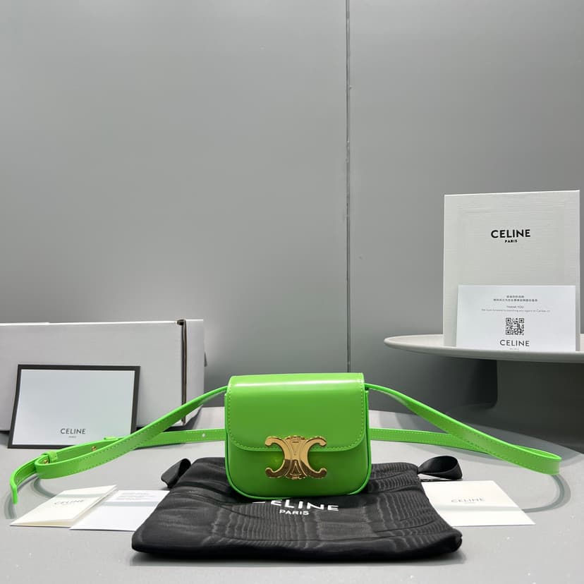 Celine Teen Triomphe Bag Green