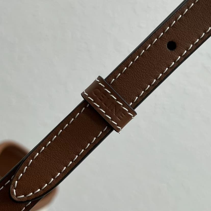 Celine Small Bucket Cuir Triomphe In Textile Natural / Tan 198242EFL.02NT