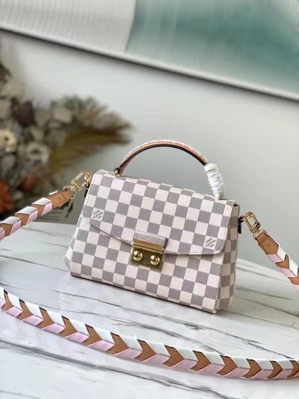 Louis Vuitton Croisette Damier Azur Canvas Pink N50053