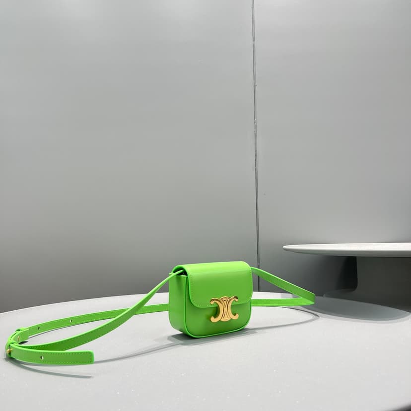 Celine Teen Triomphe Bag Green