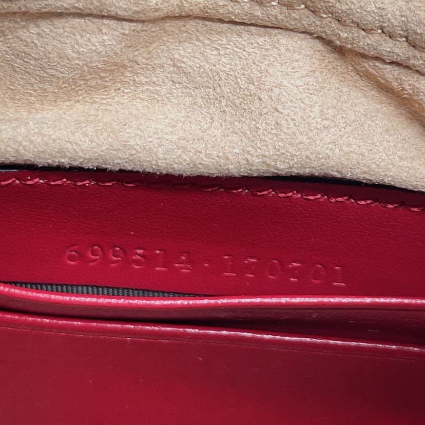 Gucci Marmont Half Moon Shaped Mini Bag Red