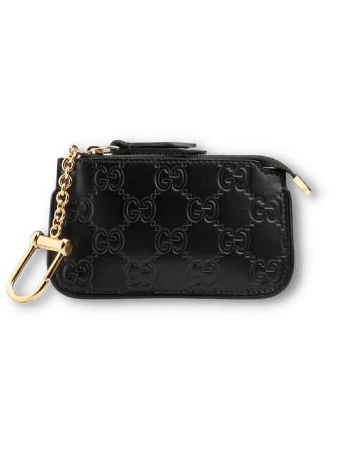 Gucci Signature Key Case Black For Women 4.7in/12cm ‎‎447964 CWC1G 1000