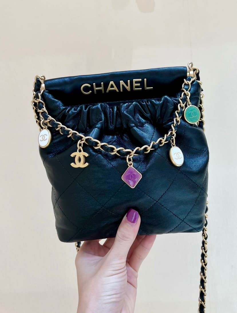 Chanel CC Small Bucket Bag Black