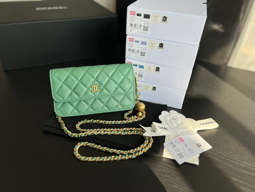 Chanel CC Wallet On Chain Bag Green