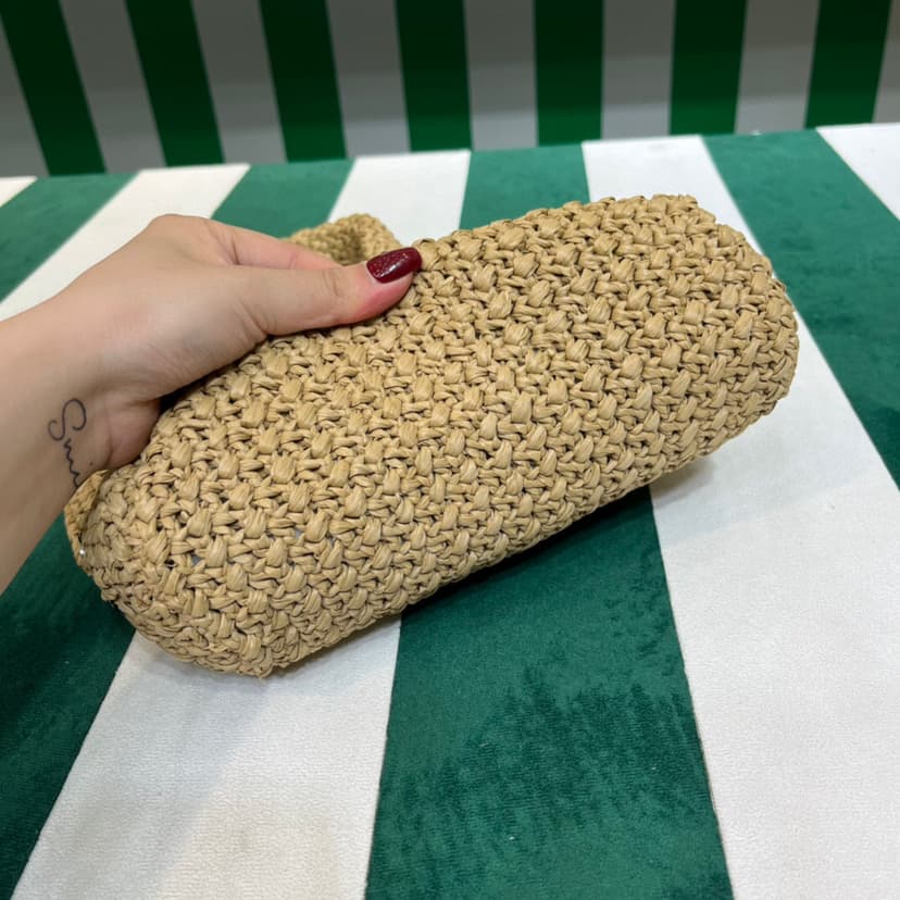 [True-to-ORIGINAL] Prada Small Raffia Tote Bag In Beige For Women 9.4 in/24cm 1BG422_2A2T_F0018_V_OOL