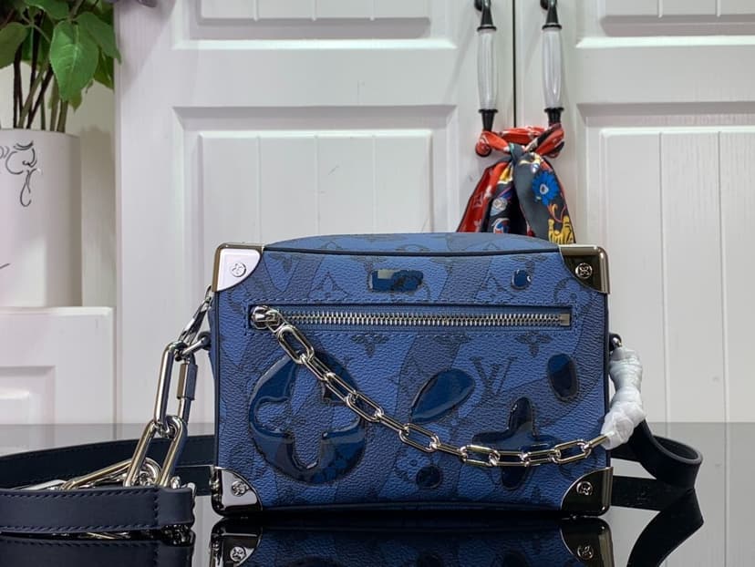 Louis Vuitton Mini Soft Trunk Blue For Men 18.5 cm/ 7.3 in M22588