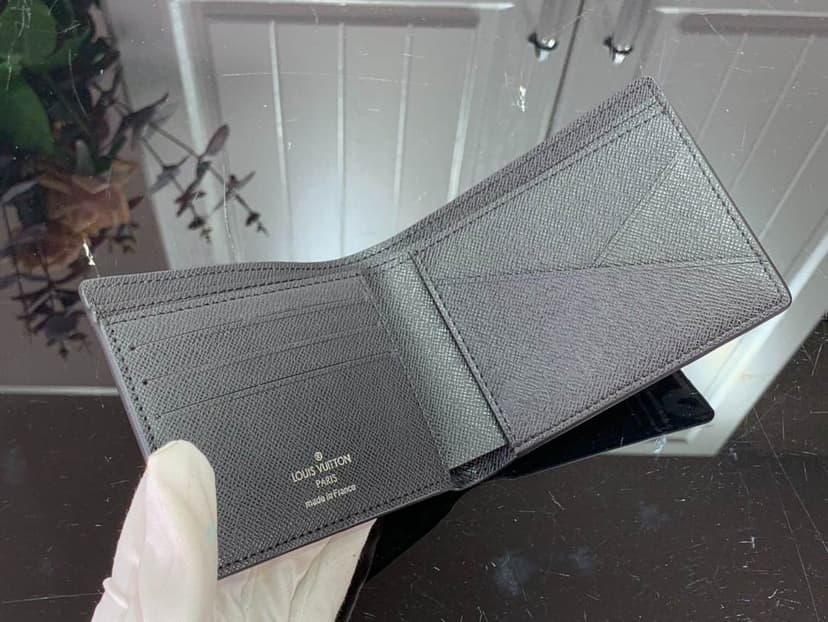Louis Vuitton Multiple Wallet Black And Blue For Men 11.5 cm/ 4.5 in M81847