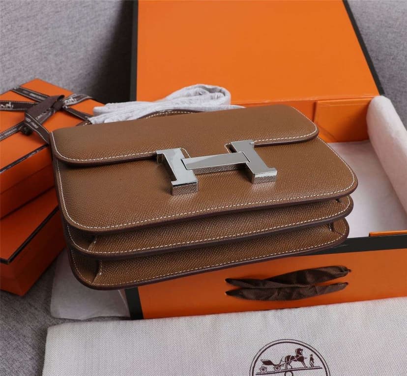 Hermes Constance Handbag Brown For Women 22cm/8.7in