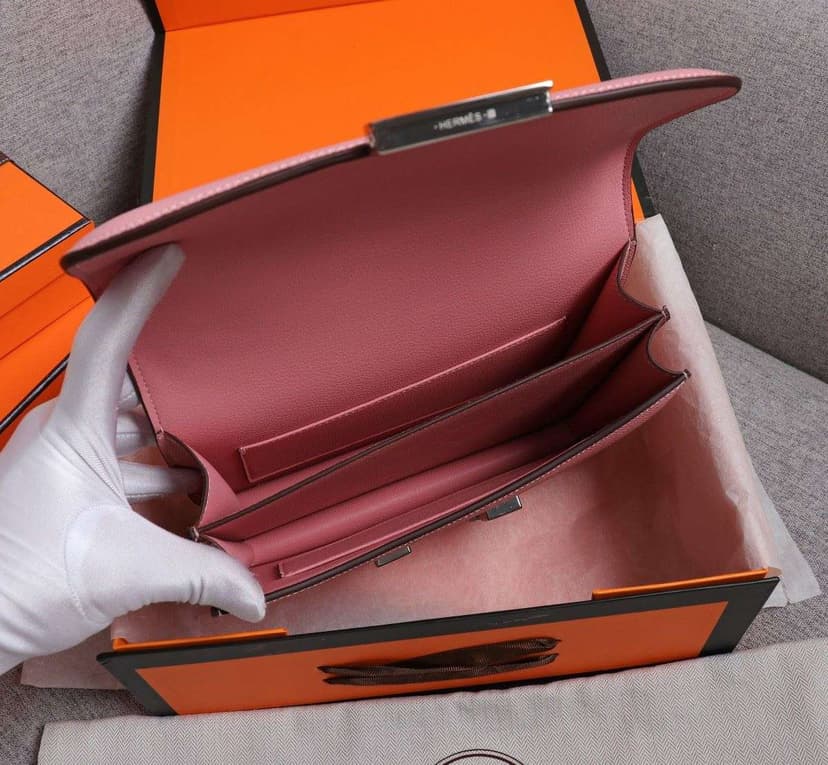 Hermes Constance Handbag Pink For Women 22cm/8.7in