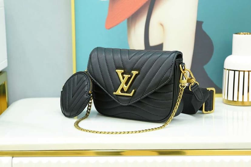 Louis Vuitton New Wave Multi Pochette Bag Black For Women 19cm / 7.5in M56461