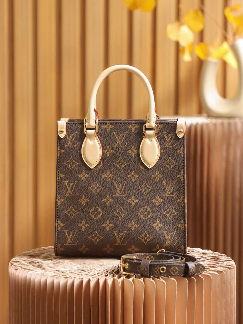 Louis Vuitton Sac Plat PM Monogram Canvas Brown For Women 32cm / 12.6in M45847