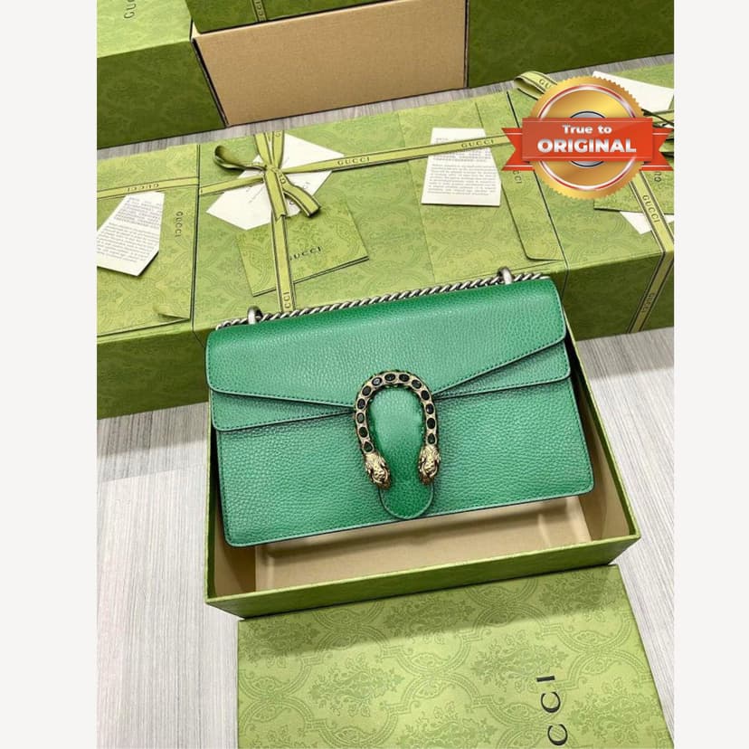 [True-to-ORIGINAL] Gucci Dionysus Shoulder Bag Green For Women 11in/28cm 400249 CAOGX 3120