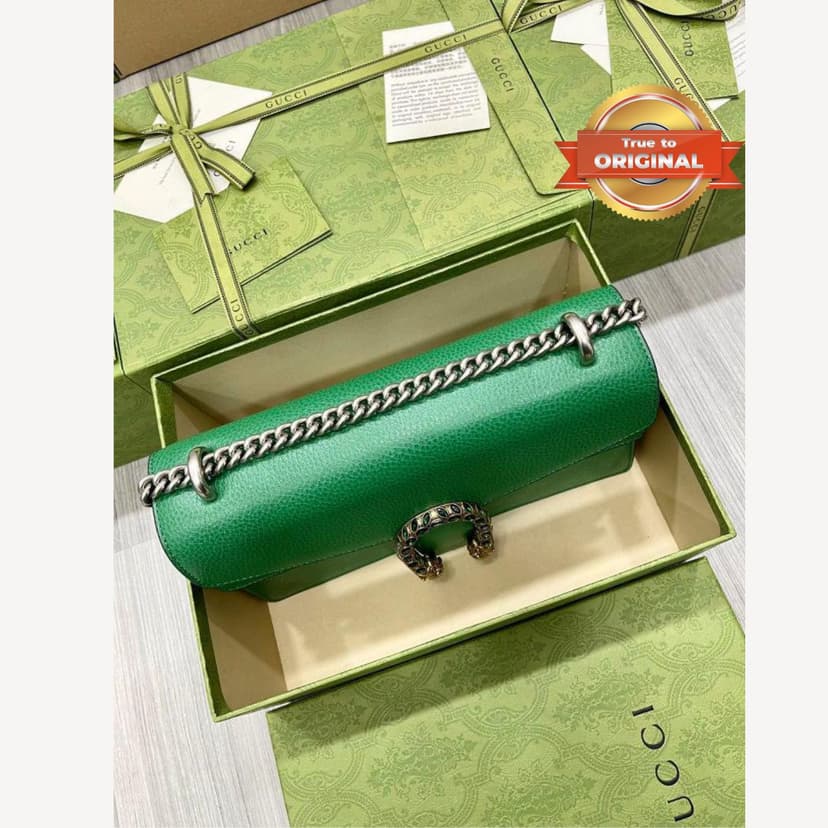 [True-to-ORIGINAL] Gucci Dionysus Shoulder Bag Green For Women 11in/28cm 400249 CAOGX 3120