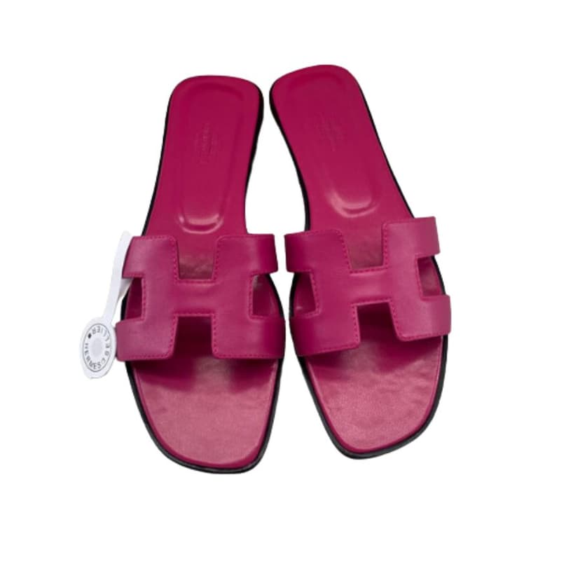 Hermes Oran Sandal Dark Pink For Women
