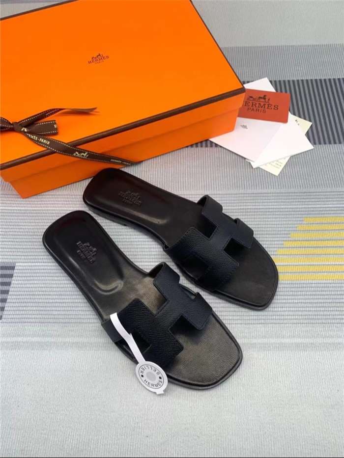 Hermes Oran Sandal Black For Women