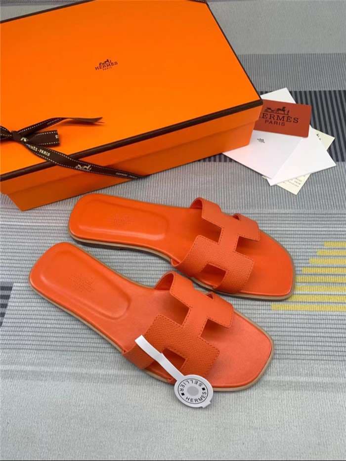Hermes Oran Sandal Orange For Women