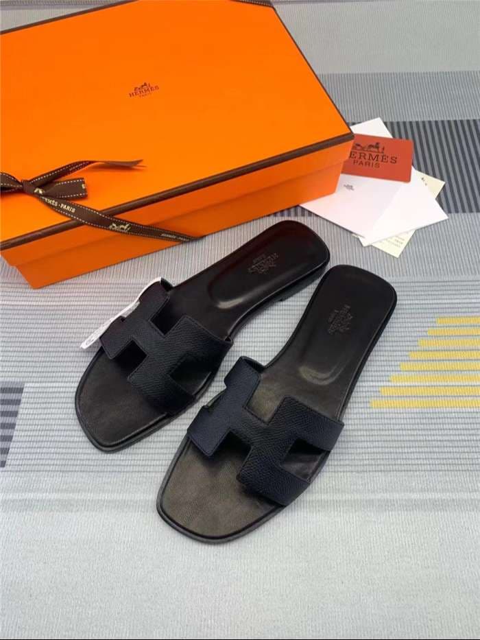 Hermes Oran Sandal Black For Women
