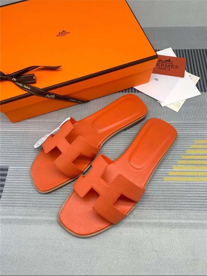 Hermes Oran Sandal Orange For Women