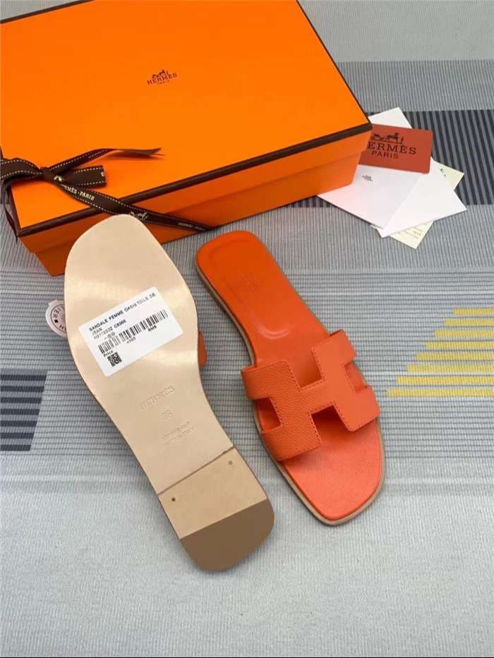 Hermes Oran Sandal Orange For Women
