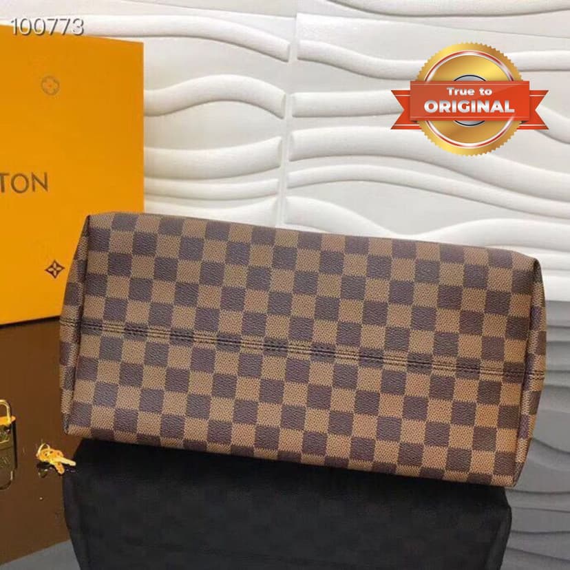 [True-to-ORIGINAL] Louis Vuitton Lena MM Brown For Women‎ 16.5in/42cm LV N41013