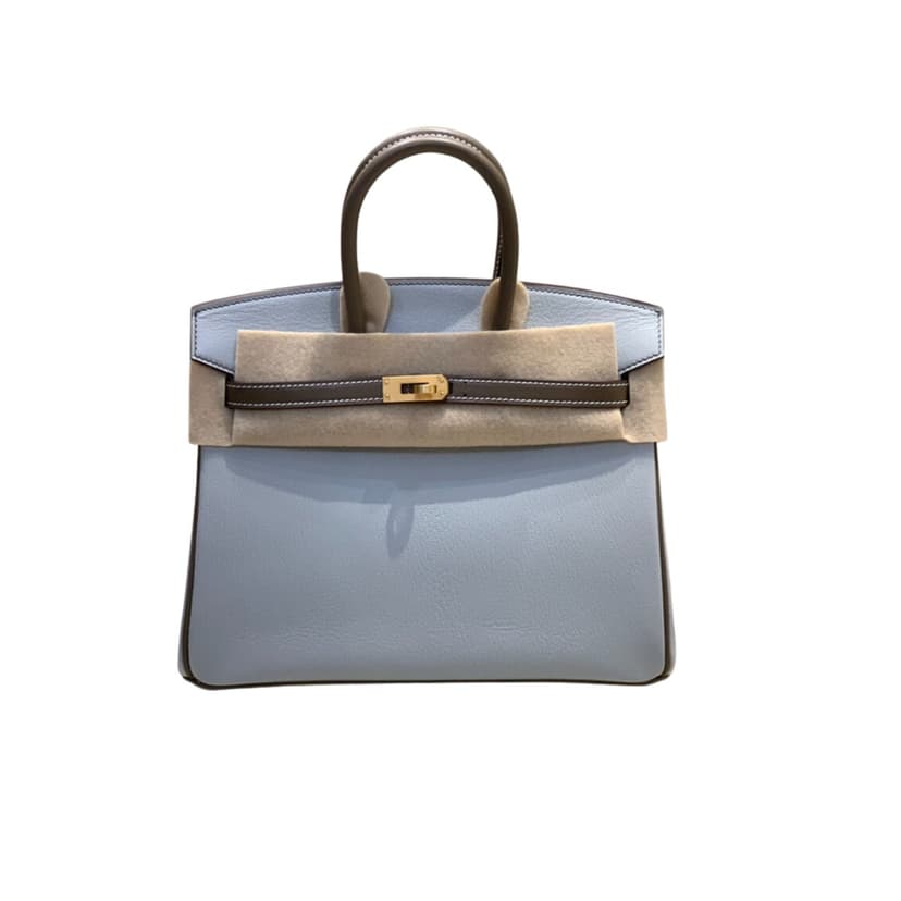 Hermes Brikin 25 Beton Togo Blue For Women 25cm / 9.8in