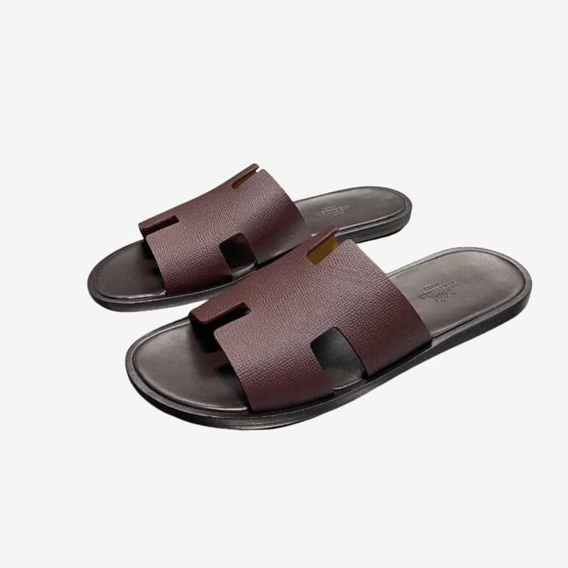 Hermes Oran Sandal Burgundy For Men