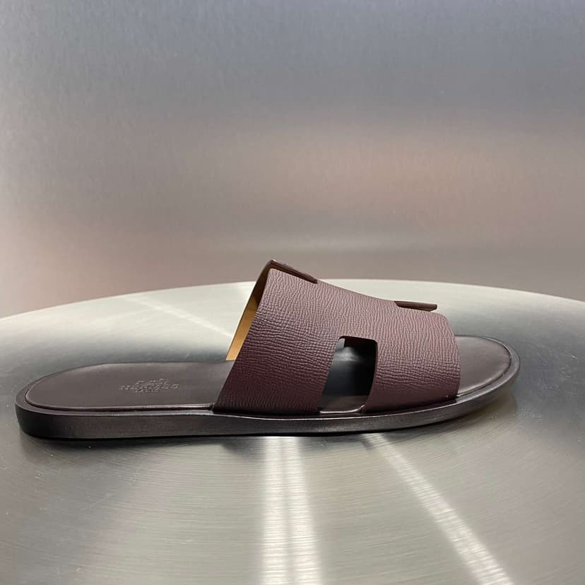 Hermes Oran Sandal Burgundy For Men