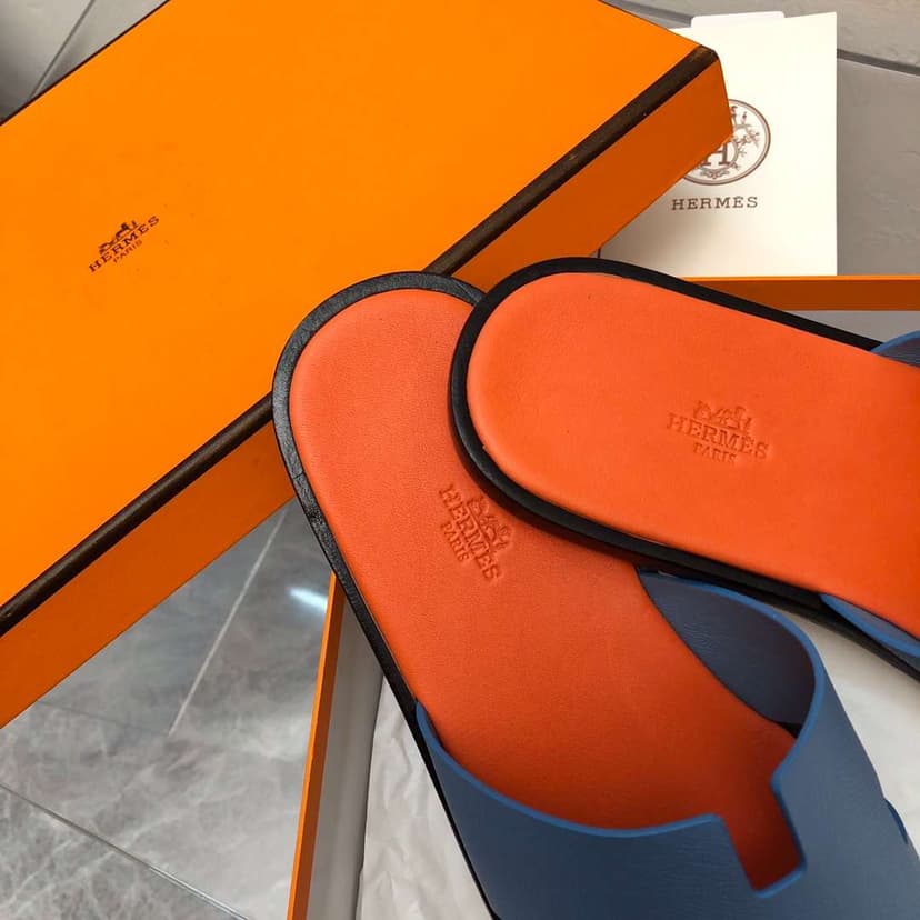 Hermes Oran Sandal Jade Green For Men