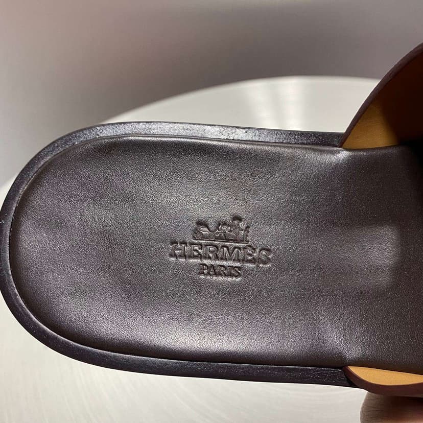 Hermes Oran Sandal Burgundy For Men