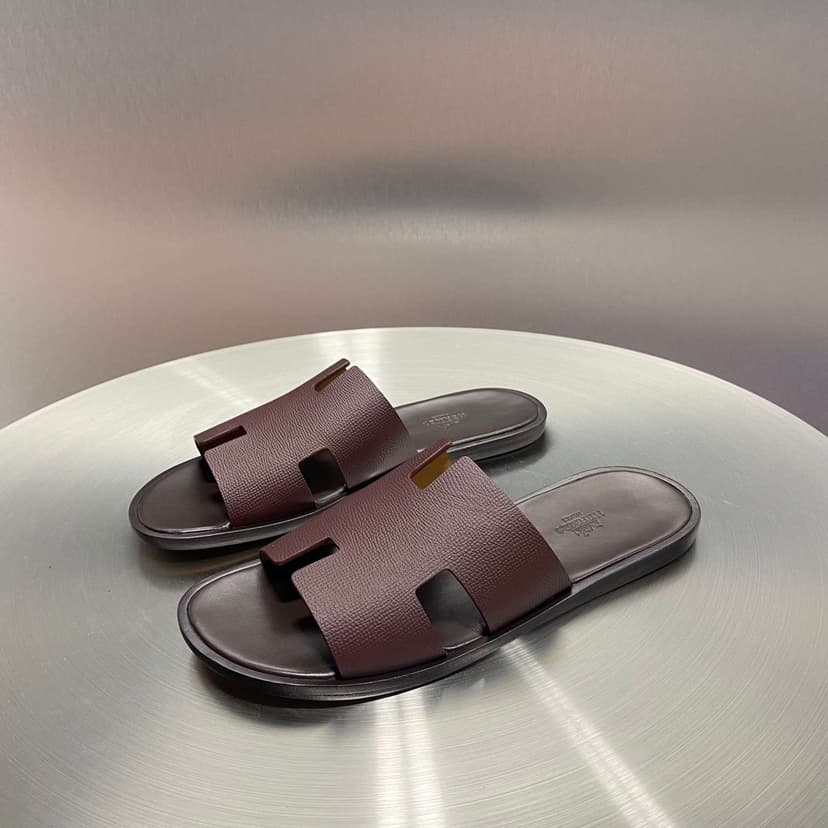 Hermes Oran Sandal Burgundy For Men