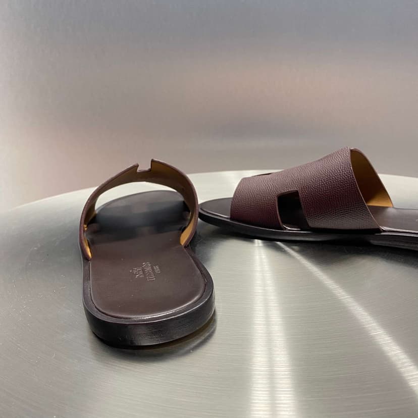 Hermes Oran Sandal Burgundy For Men