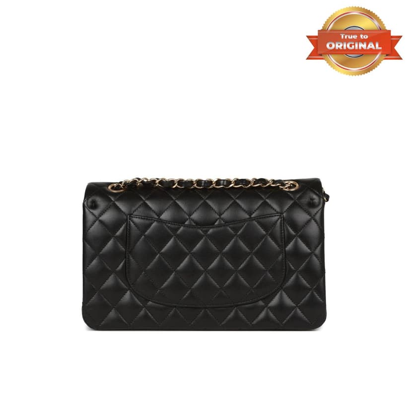 [True-to-ORIGINAL] Chanel Classic Flap Bag Black For Women 10.2in/26cm