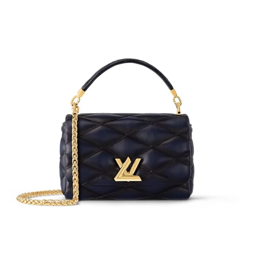 Louis Vuitton GO-14 MM Navy Blue Bag For Women M23682- 9.1 Inches/ 23 Cm