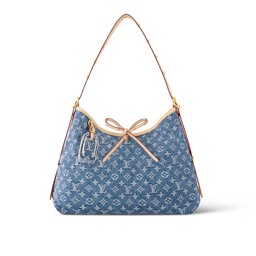 Louis Vuitton CarryAll MM Blue Denim For Women M46855 - 15.4 Inches / 39 Cm
