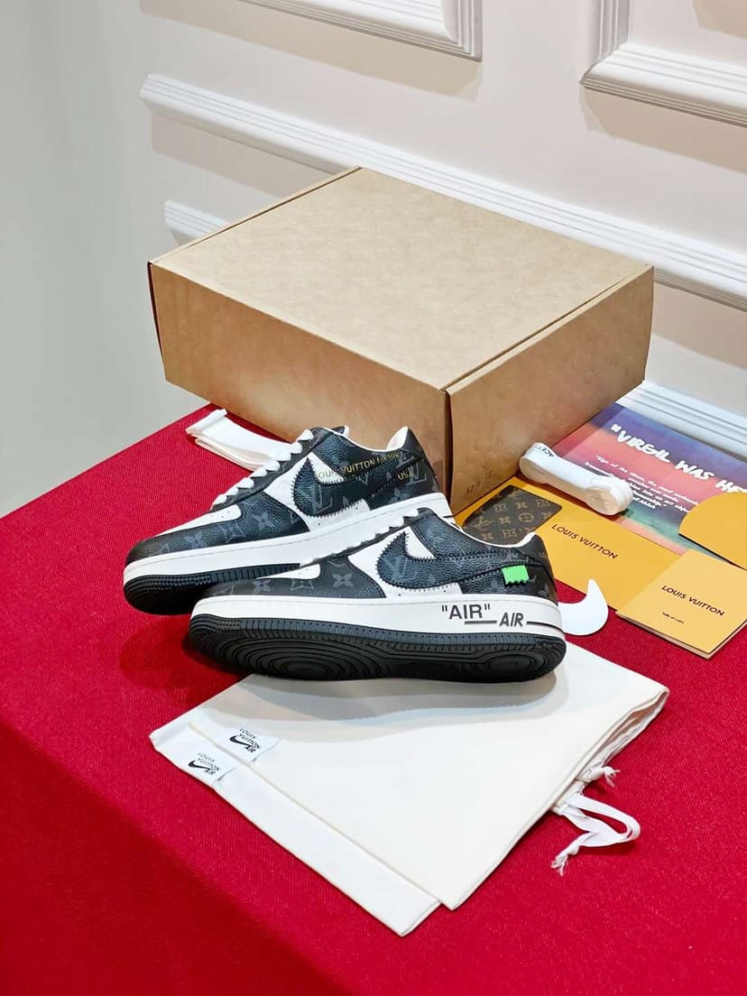 Nike x Louis Vuitton Air Force 1 Low Black For Women