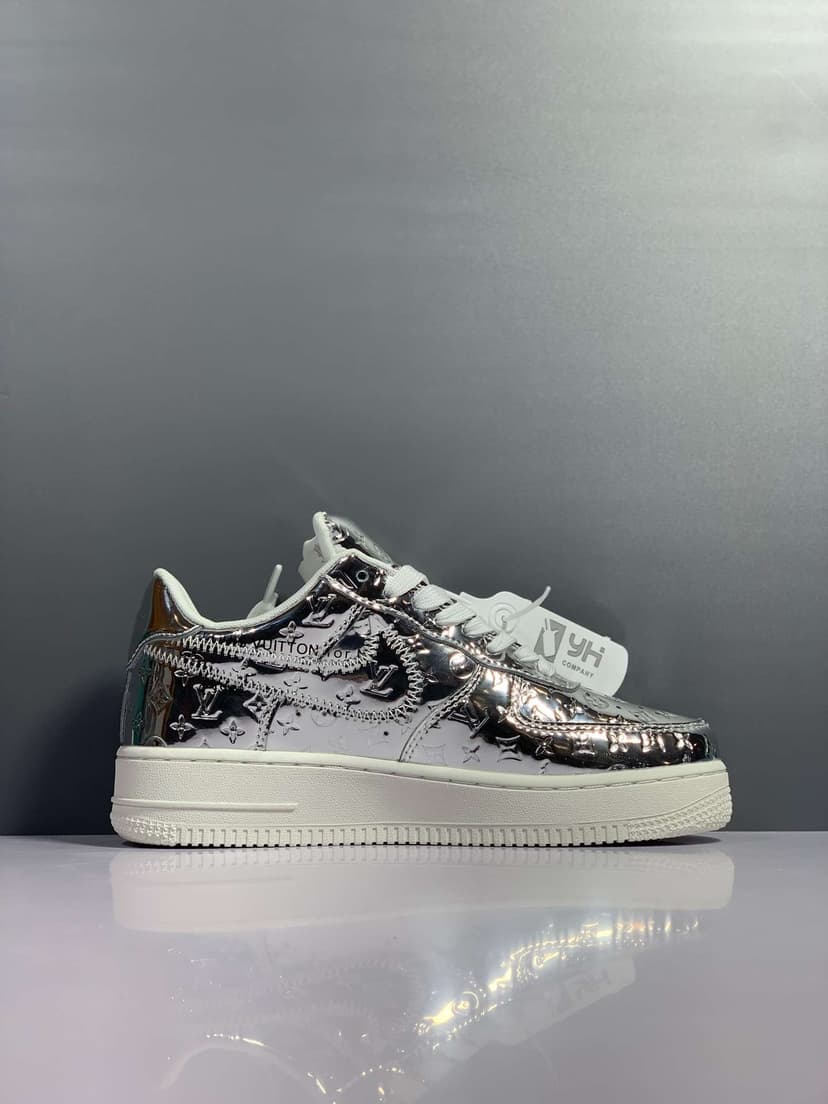 Nike x Louis Vuitton Air Force 1 Low Silver For Women