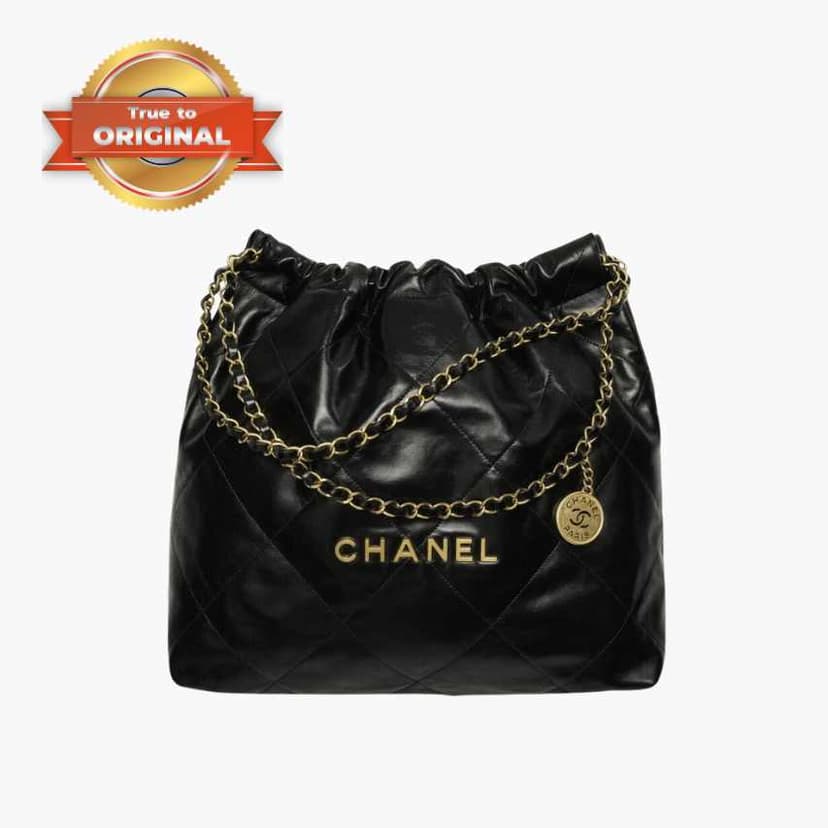 [True-to-ORIGINAL] Chanel 22 Bag Black For Women AS3261 B08037 94305- 16.4 Inches/42 Cm