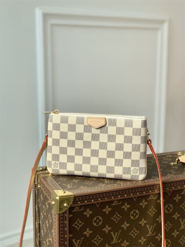 Louis Vuitton Double Zip Pochette Multicolor For Women 7.9in/20cm N60460