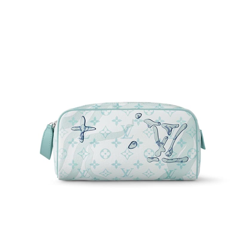 Louis Vuitton Dopp Kit Bag Blue For Men 11in/28cm M82337