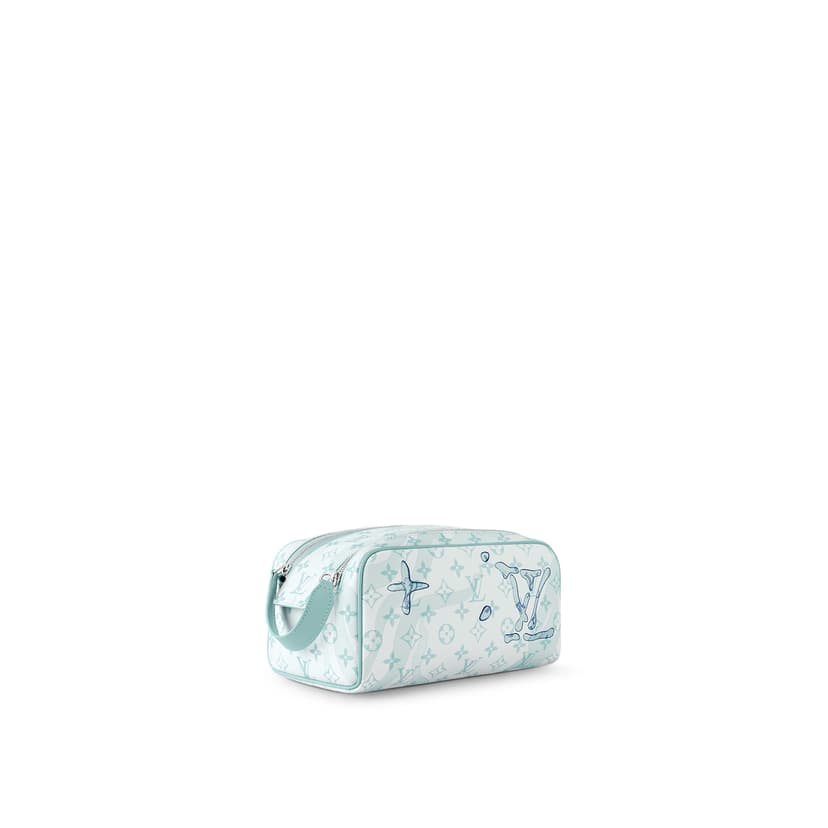 Louis Vuitton Dopp Kit Bag Blue For Men 11in/28cm M82337